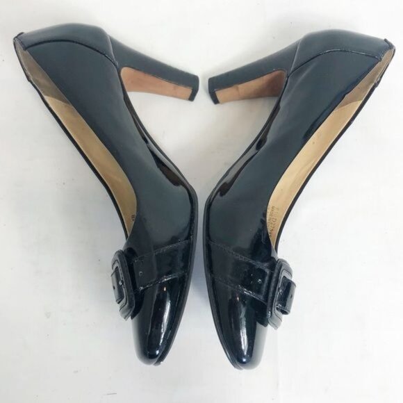 Cole Haan X Nike Black Patent Leather Heels With Buckle Detail & 3" Heel Size 6 - Picture 5 of 9